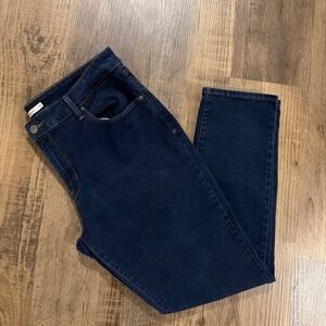 Levis Classic Women's 18 Mid Rise Skinny Jeans Dark Wash Blue Stretch Denim